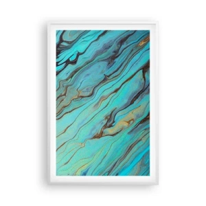 Poster in white frmae - Turquoise Tide - 61x91 cm