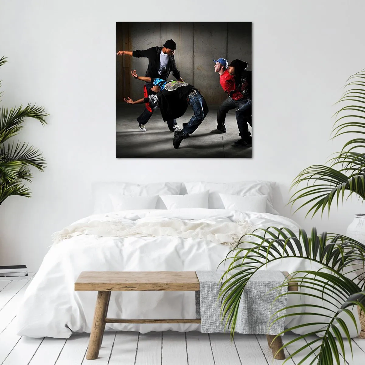 Canvas picture - Dancing with Street Wind - 70x70 cm