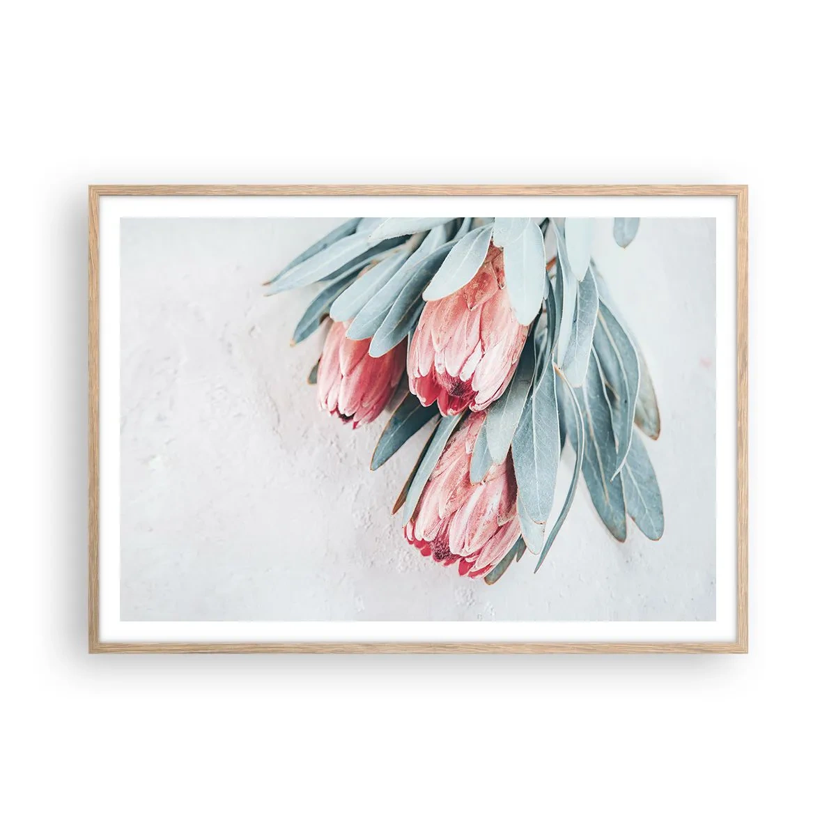 Poster in light oak frame - Ashamed of Their Own Beauty - 100x70 cm