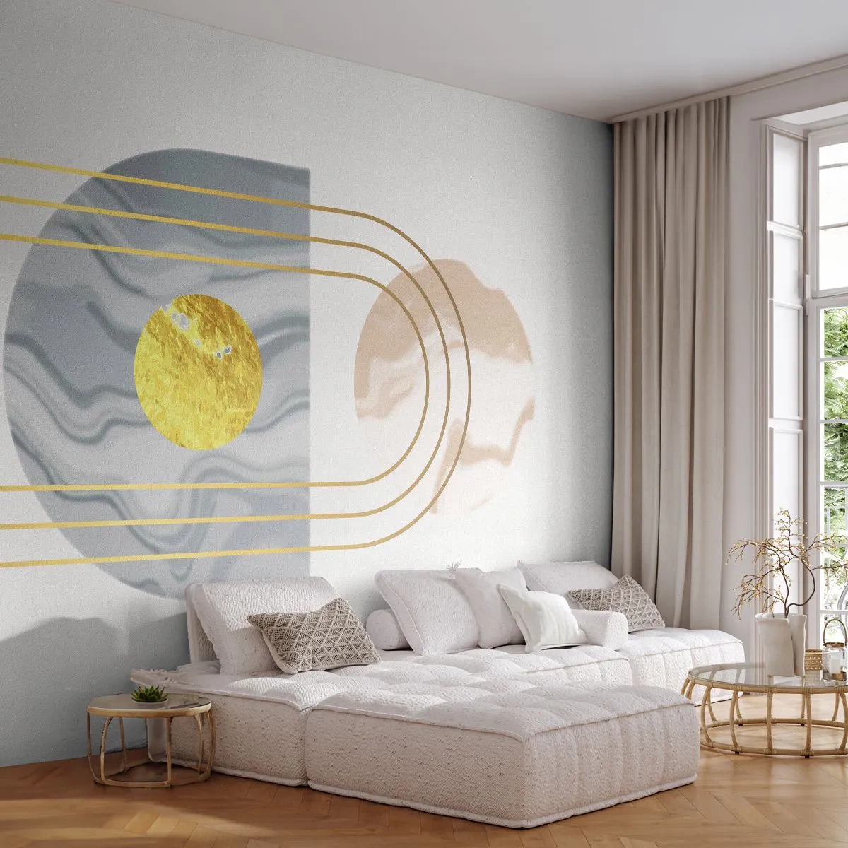 Photo Wallpaper Standard Eco - Brightness nad Shine - Abstraction, Piece, Graphics - 350x256 cm