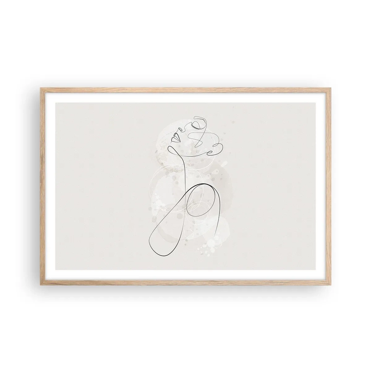 Poster in light oak frame - Spiral of Beauty - 91x61 cm