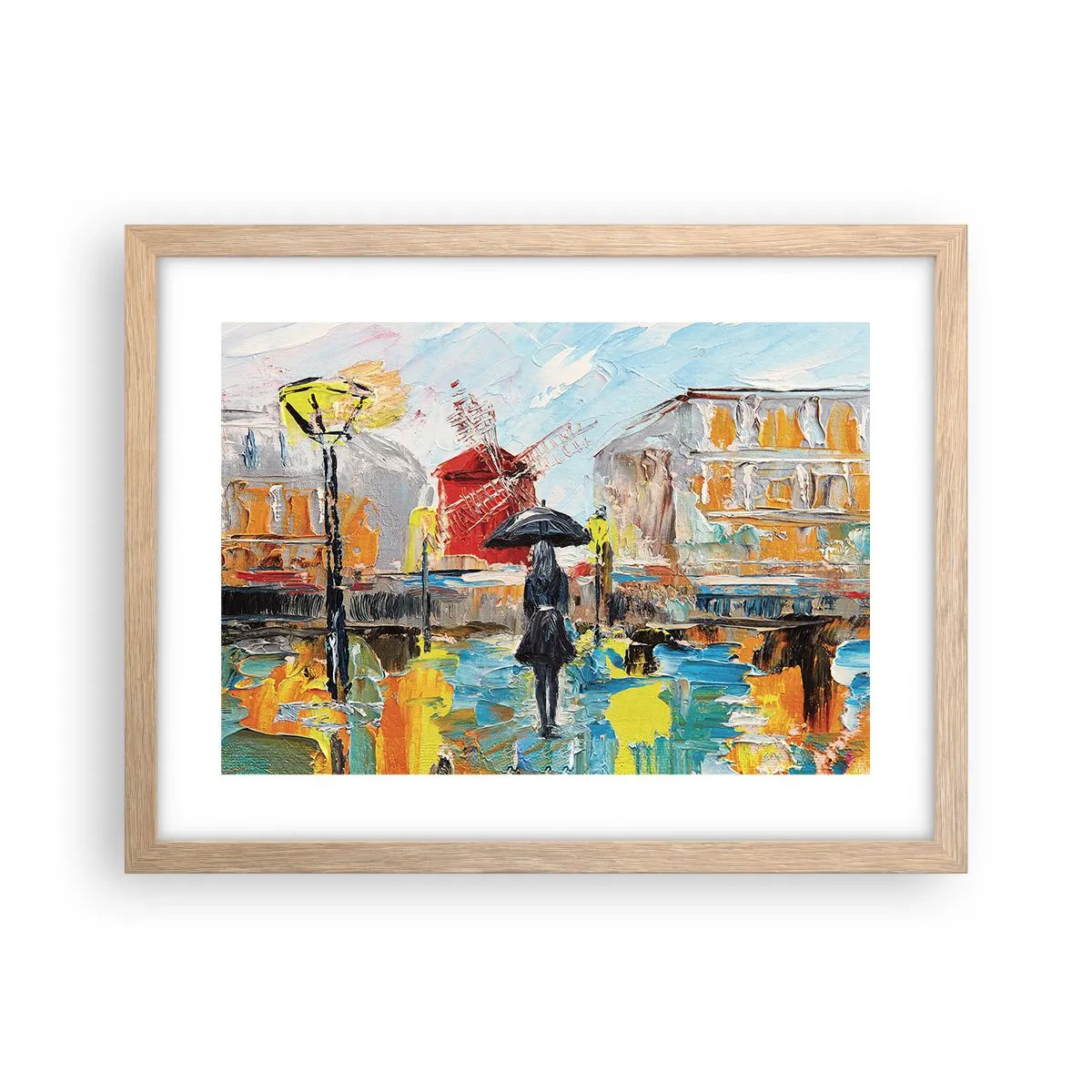 Poster in light oak frame - Parisian Legends - 40x30 cm