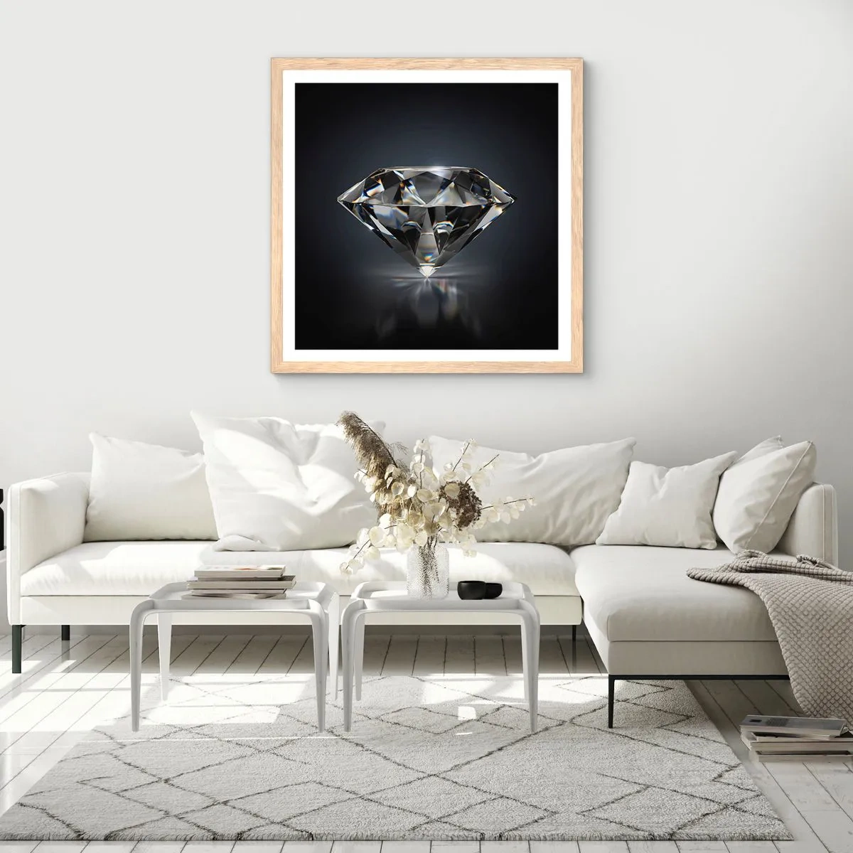 Poster in light oak frame - Girls' Best Friend - 30x30 cm