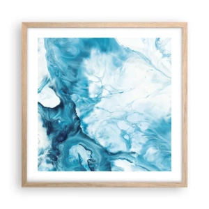 Poster in light oak frame - Concert of Blue - 50x50 cm