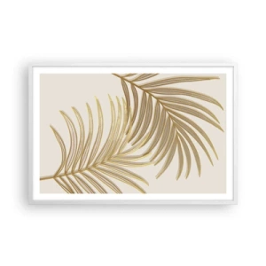 Poster in white frmae - Golden Palm! - 91x61 cm