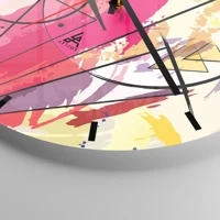 Clock face with lines