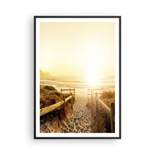 Poster in black frame - Through the Dune, Towards the Sun - 70x100 cm
