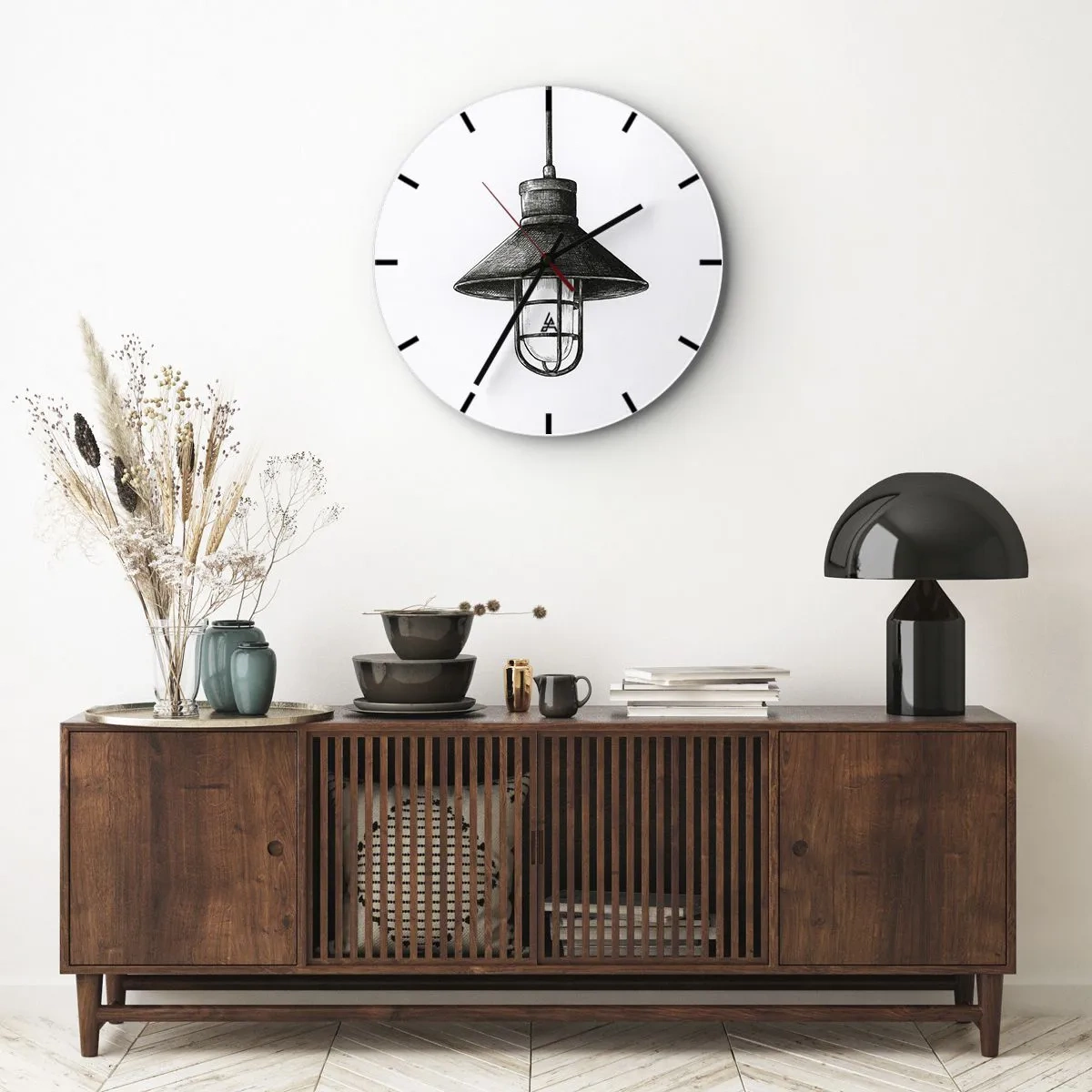 Wall clock - Clock on glass - Like In the Old Days… - 40x40 cm