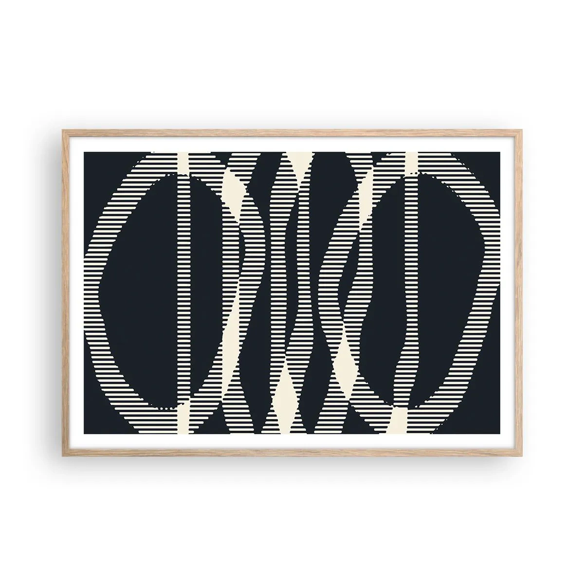 Poster in light oak frame - Attempt at Breaking Darkness - 100x70 cm