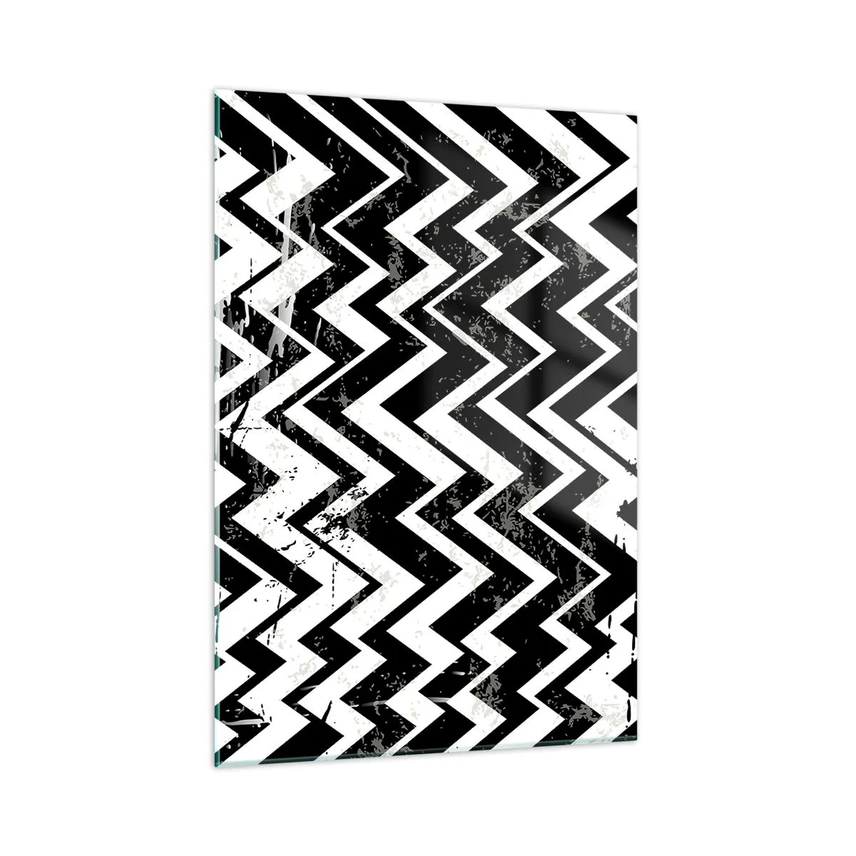 Glass picture - Zig-White Zag-Black - 50x70 cm