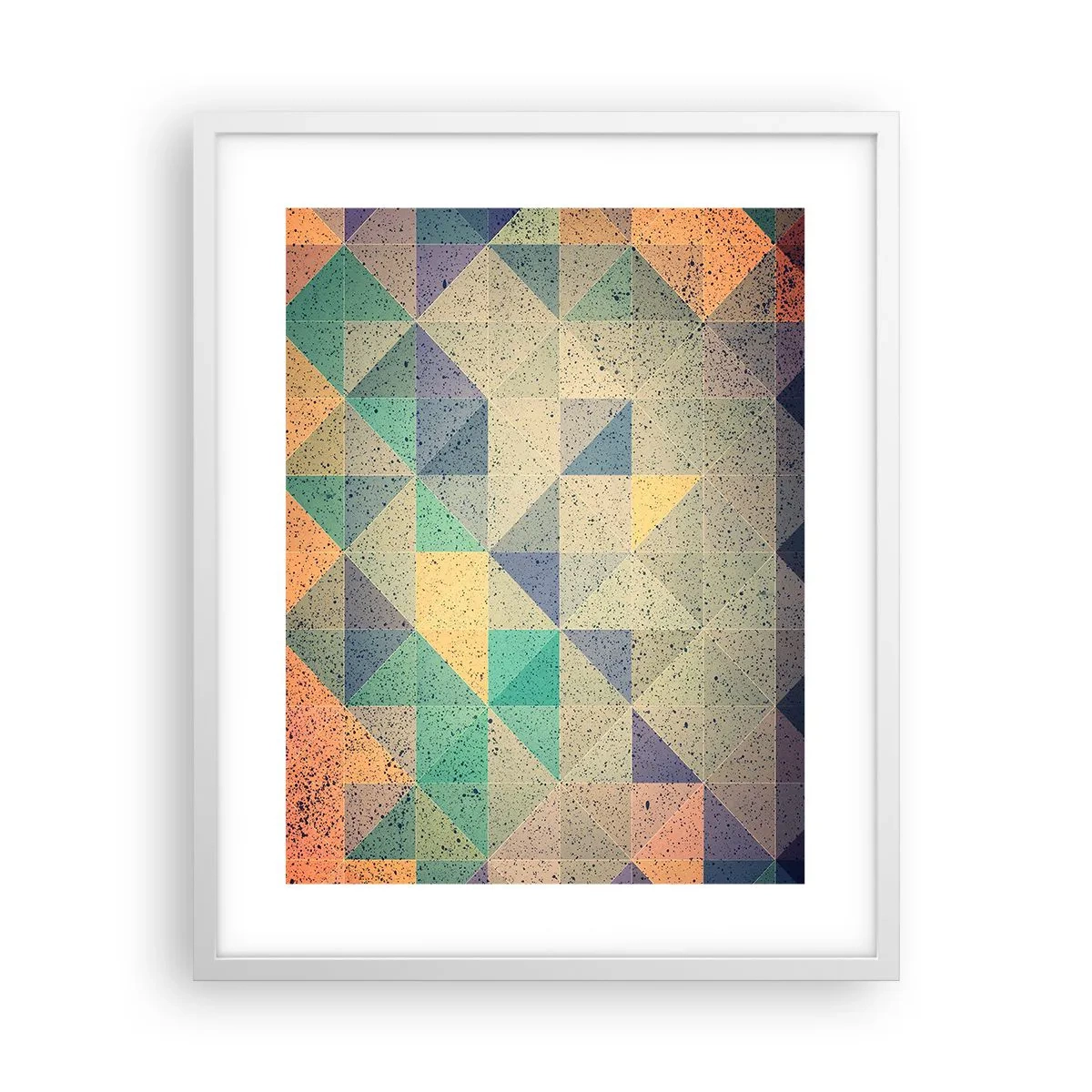 Poster in white frmae - The Republic of Triangles - 40x50 cm
