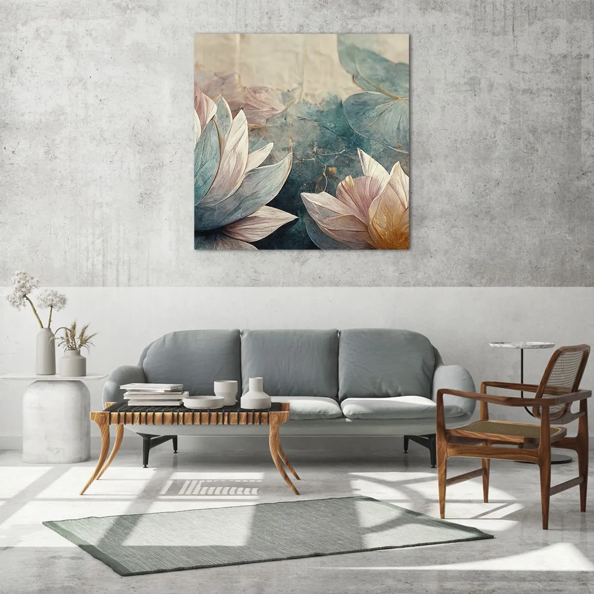 Glass picture - Stars of the Lake - 30x30 cm