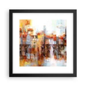 Poster in black frame - Under The Bridge It Is Also Pretty - 30x30 cm