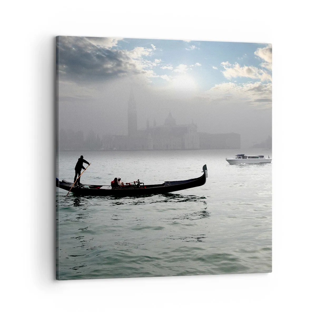 Canvas picture - Fairytale City from Water and Fog - 50x50 cm