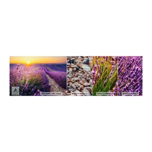 Photo Wallpaper Sample Standard Eco - Fragrant Field - Landscape, Lavender Field, Provence - 100x30 cm