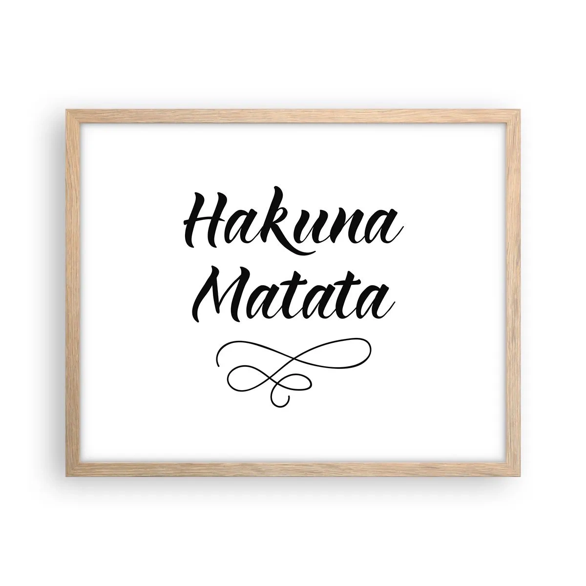 Poster in light oak frame - Best Advice - 50x40 cm