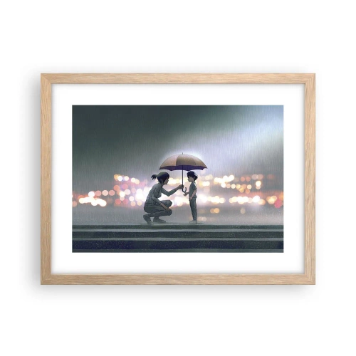 Poster in light oak frame - And Everything Is All Right - 40x30 cm