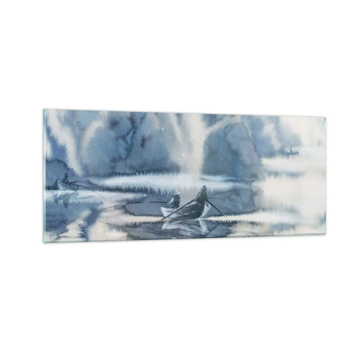 Glass picture - Fishermen in Their Paradise - 100x40 cm