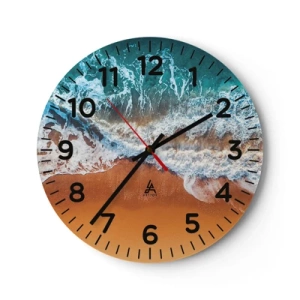 Wall clock - Clock on glass - Always in a Couple - 40x40 cm