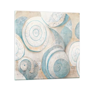 Glass picture - What Does a Shell Hide? - 60x60 cm