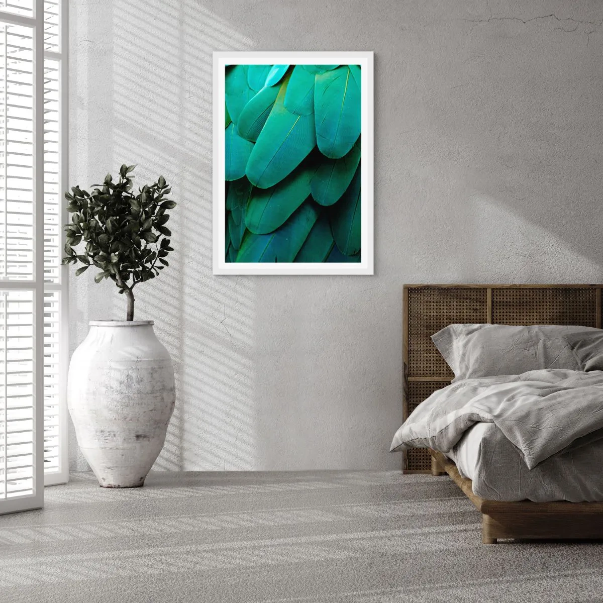 Poster in white frmae - Precision of Parrot Nature - 61x91 cm