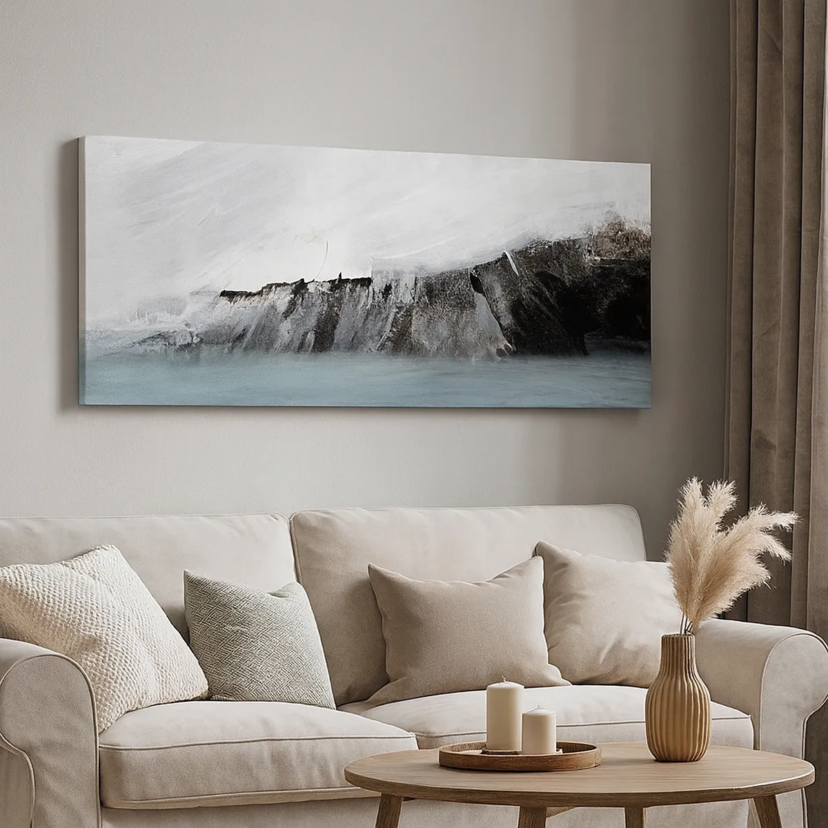 Canvas picture - Water-Earth: Clash of Elements - 30x30 cm