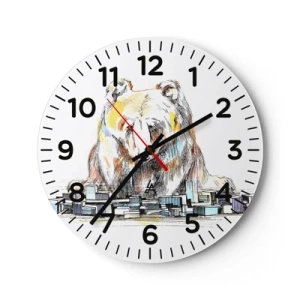 Wall clock - Clock on glass - How Can You Live like That? - 30x30 cm