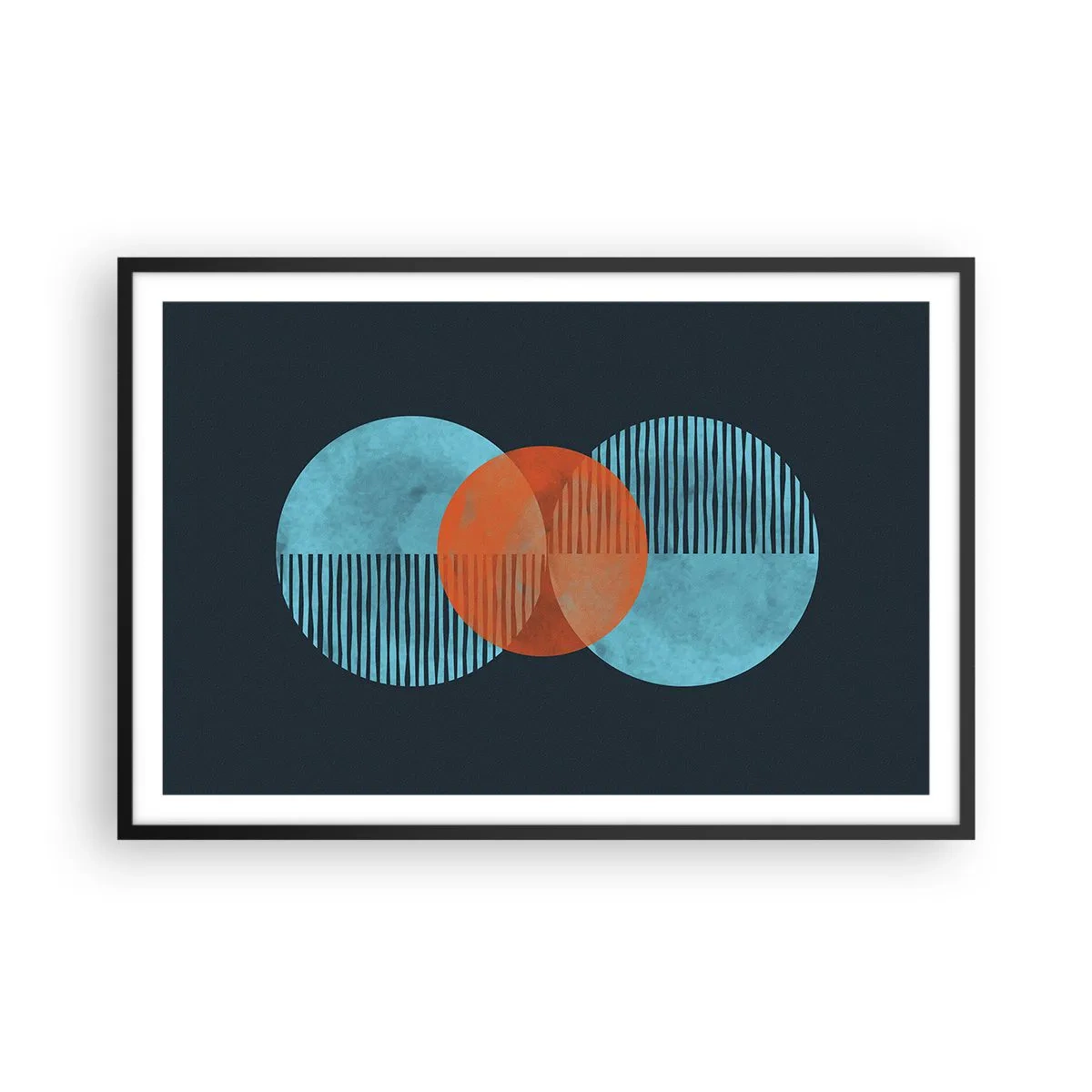 Poster in black frame - Symmetrical Composition - 91x61 cm