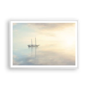 Poster in white frmae - In the Sea of Silence - 100x70 cm