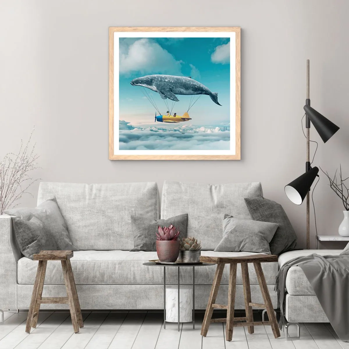 Poster in light oak frame - Why Not? - 50x50 cm