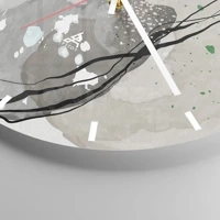 Clock face with lines