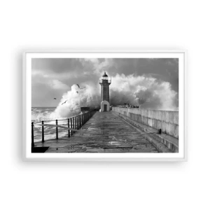 Poster in white frmae - Fearless - 91x61 cm