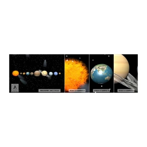 Photo Wallpaper Sample Self-Adhesive Deluxe Sticker - Planets are Revolving - Space and Astronomy, Solar system, Planets - 100x30 cm
