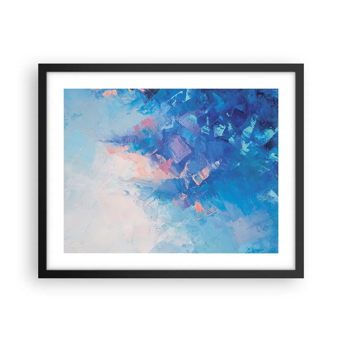 Poster in black frame - Winter Abstract - 50x40 cm