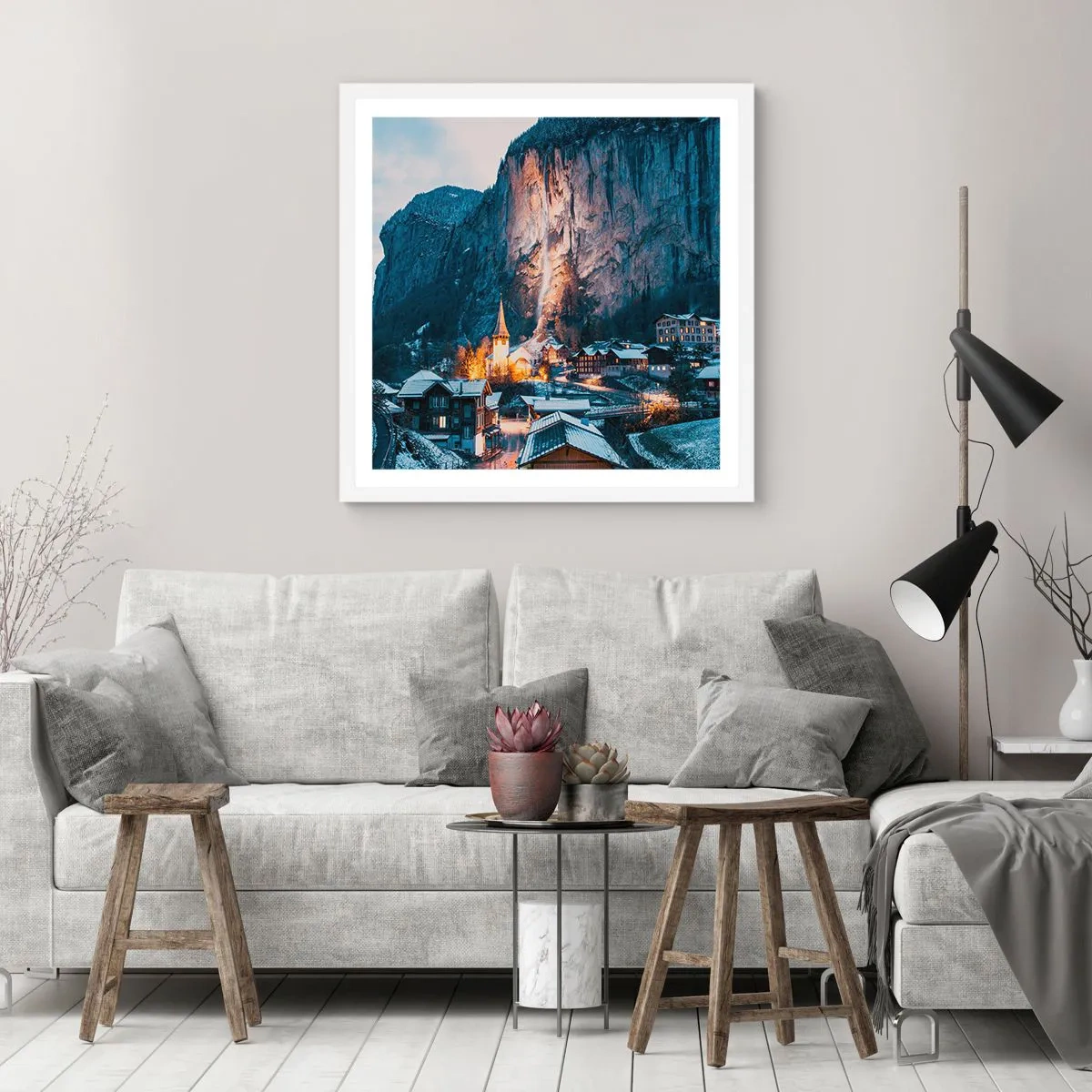 Poster in white frmae - Sparkling Winter Spirit - 40x40 cm