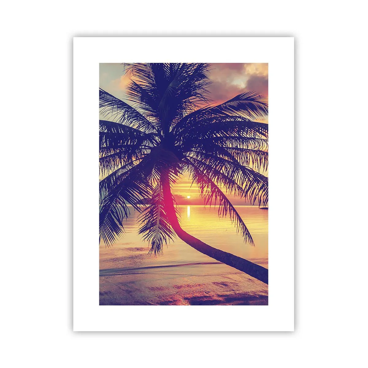 Poster - Evening under the Palm Trees - 30x40 cm