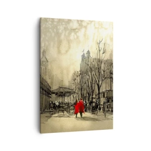 Canvas picture - A Date in London Fog - 50x70 cm