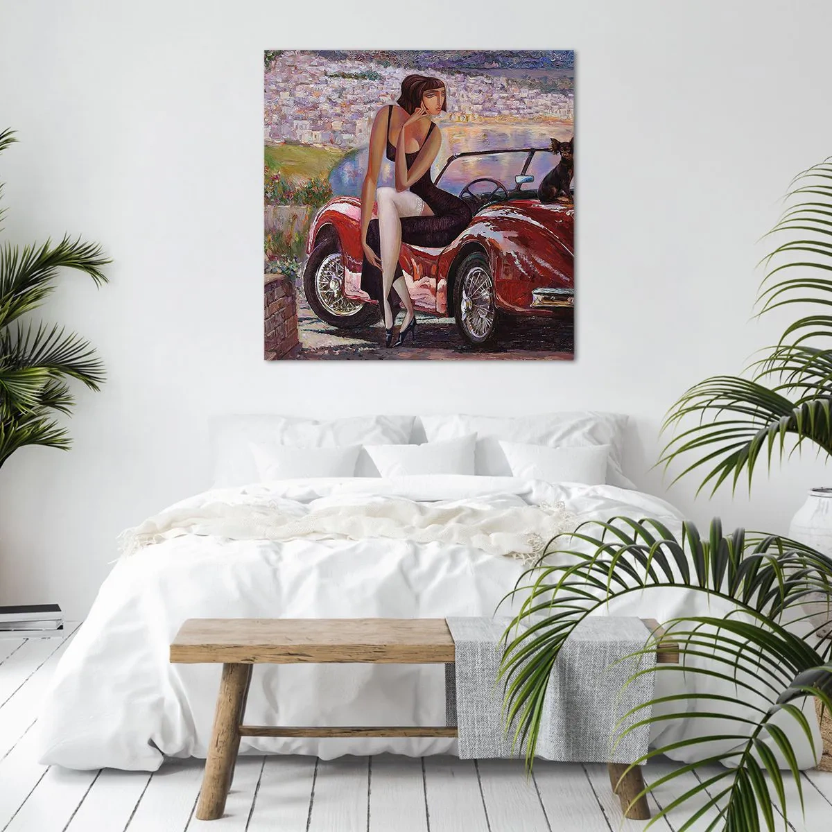 Canvas picture - Summer? Only in Riviera - 30x30 cm