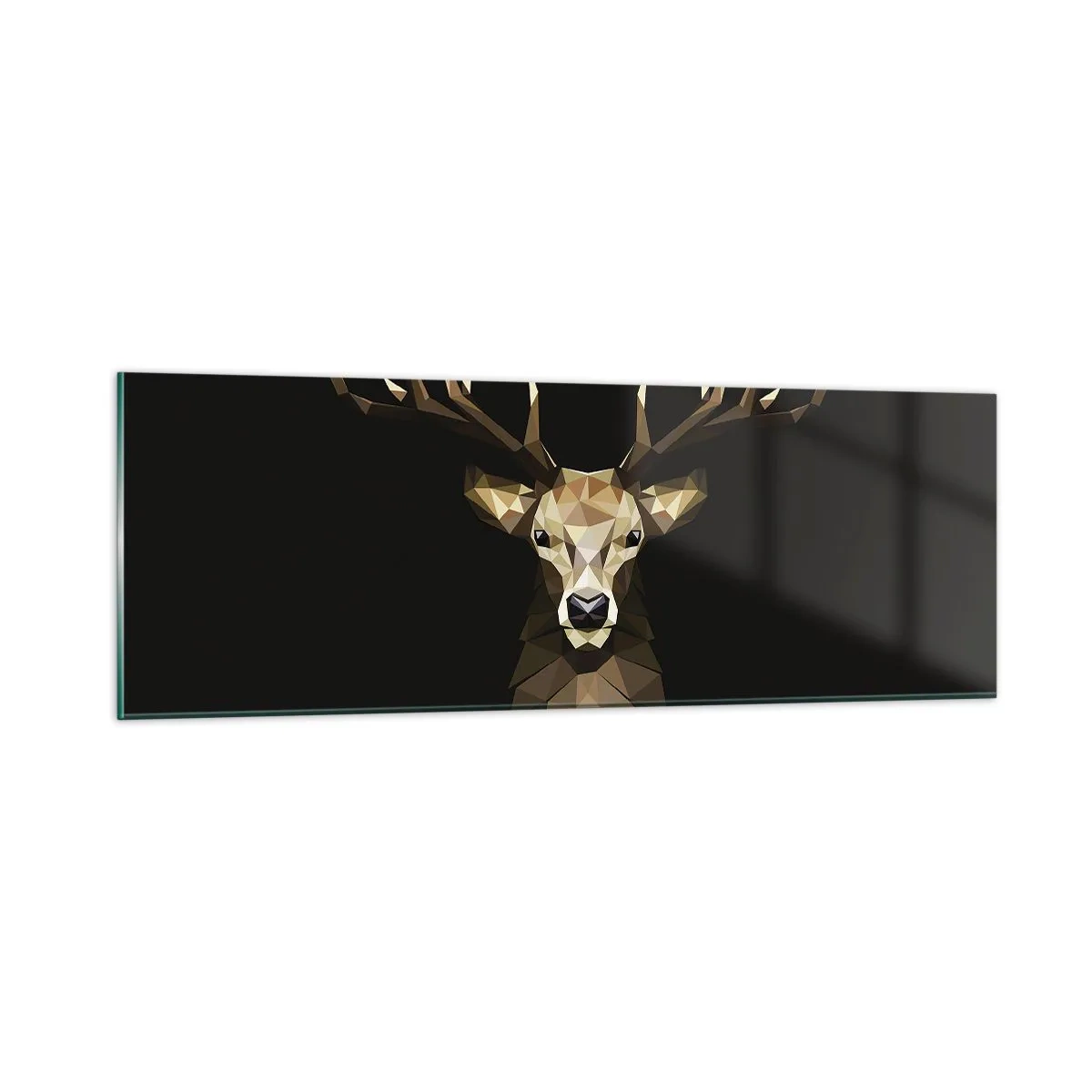 Glass picture - Cubist Deer - 90x30 cm