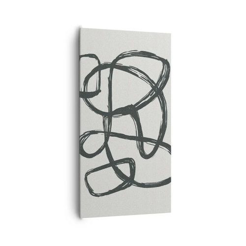 Canvas picture - Abstract in Loops - 65x120 cm