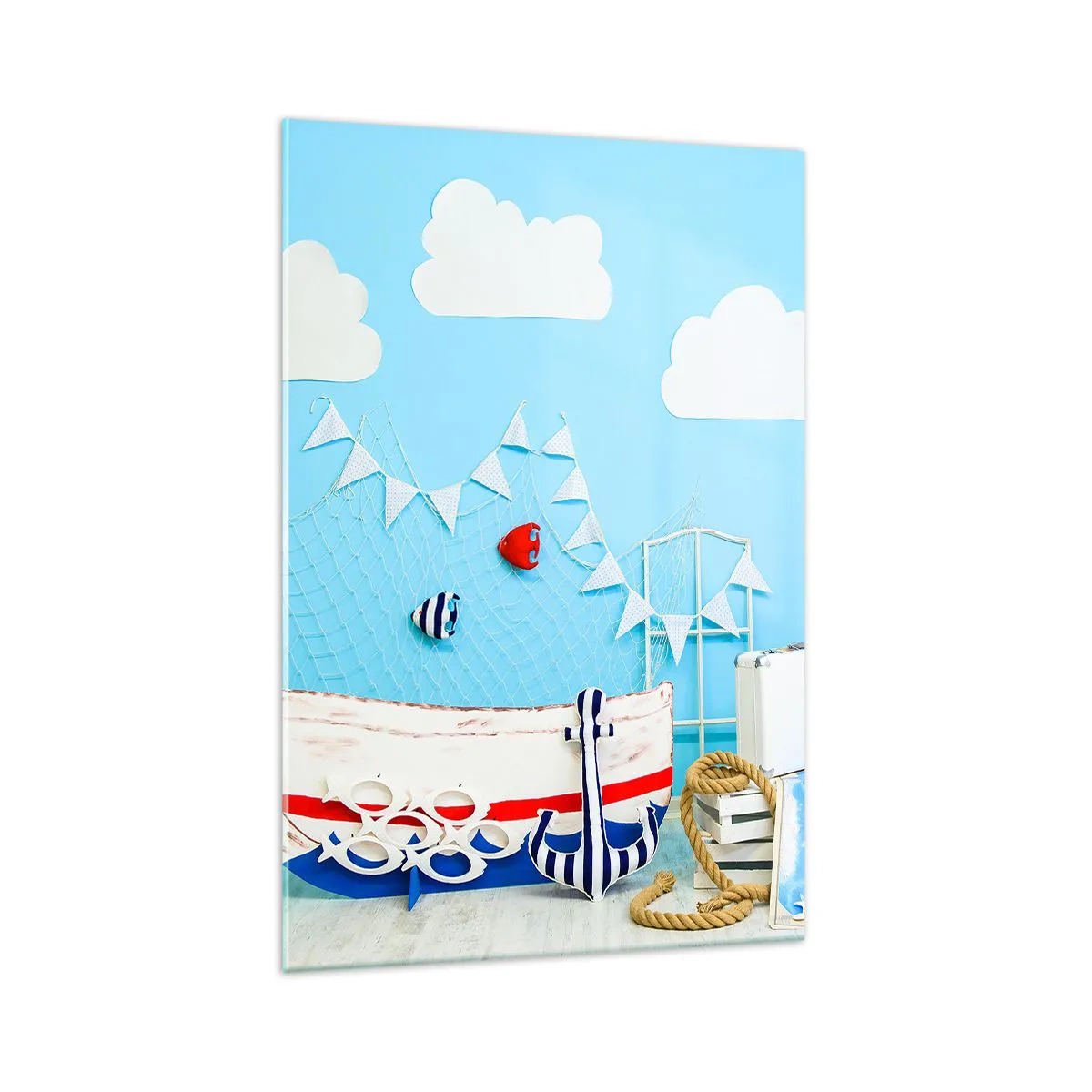 Glass picture - Child's Longing for Adventure - 70x100 cm