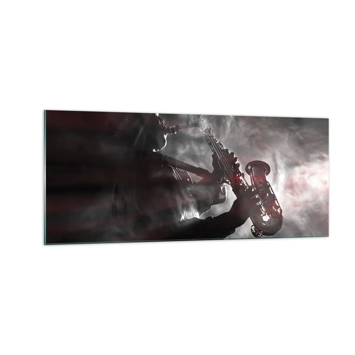 Glass picture - Lost in the Fog of Jazz - 100x40 cm