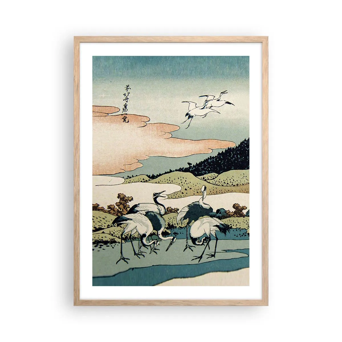 Poster in light oak frame - In a Japanese Spirit - 50x70 cm