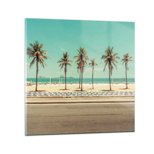 Glass picture - By the Beach - 60x60 cm