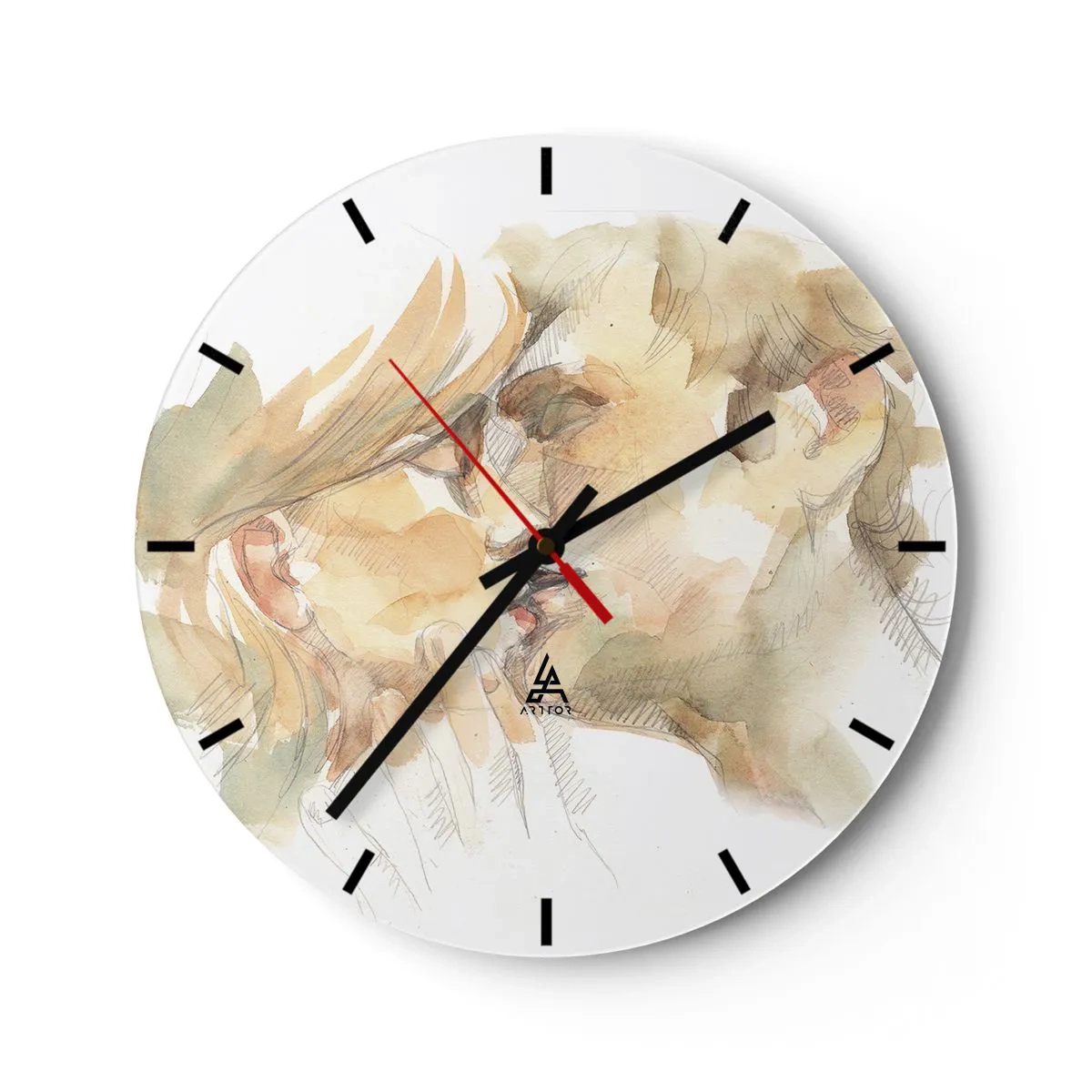Wall clock - Clock on glass - The Missing Half? - 40x40 cm