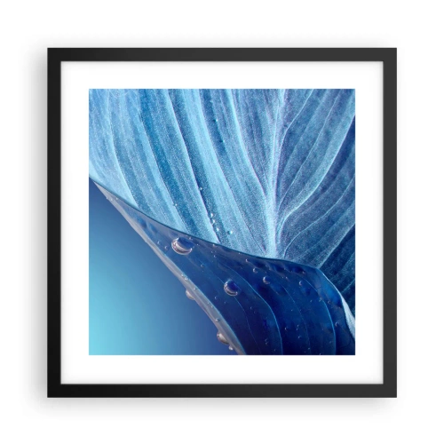 Poster in black frame - Hidden Drops of Blue - 40x40 cm