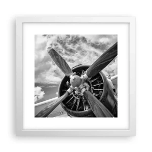 Poster in white frmae - Conquerer of the Skies - 30x30 cm