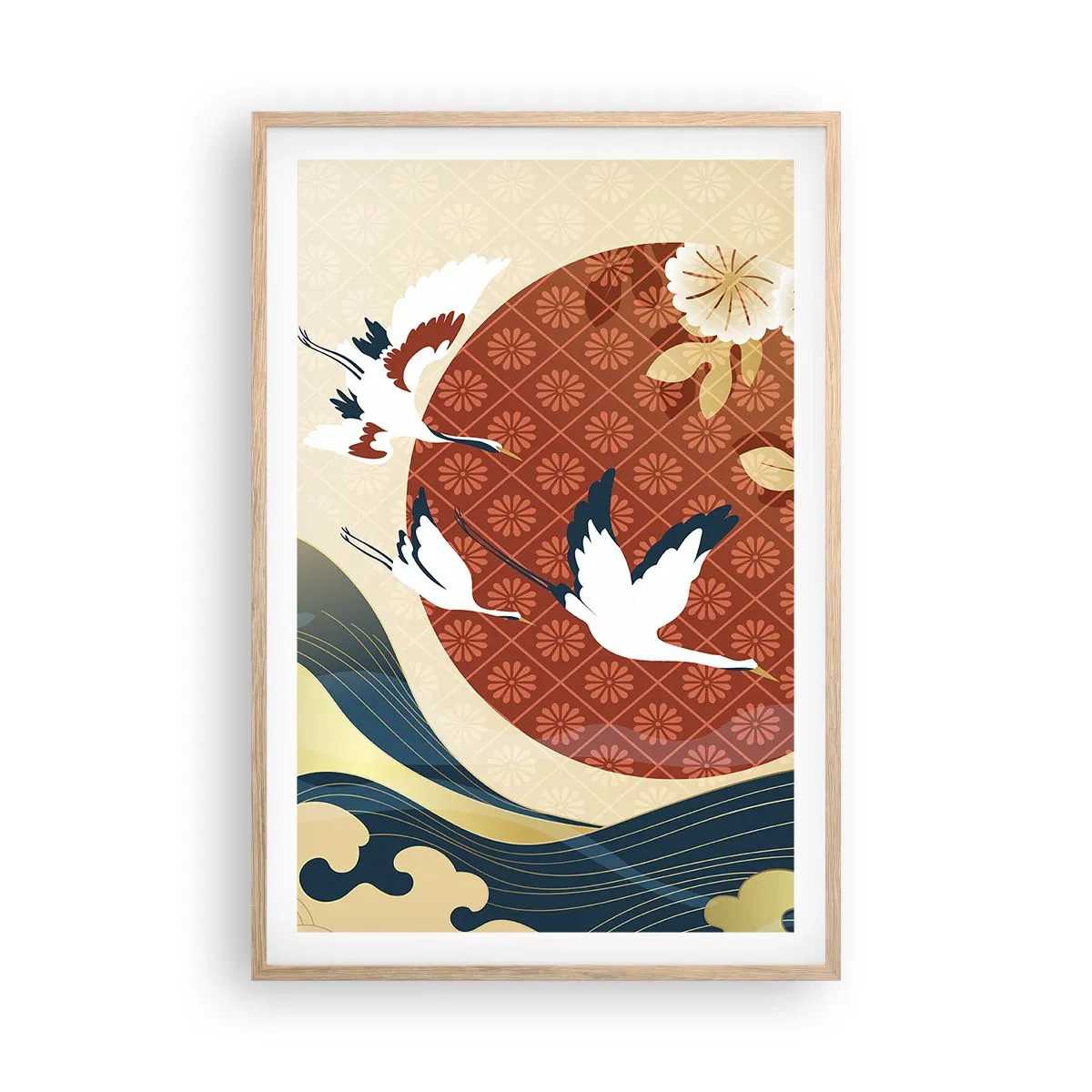 Poster in light oak frame - Japanese Tale - 61x91 cm