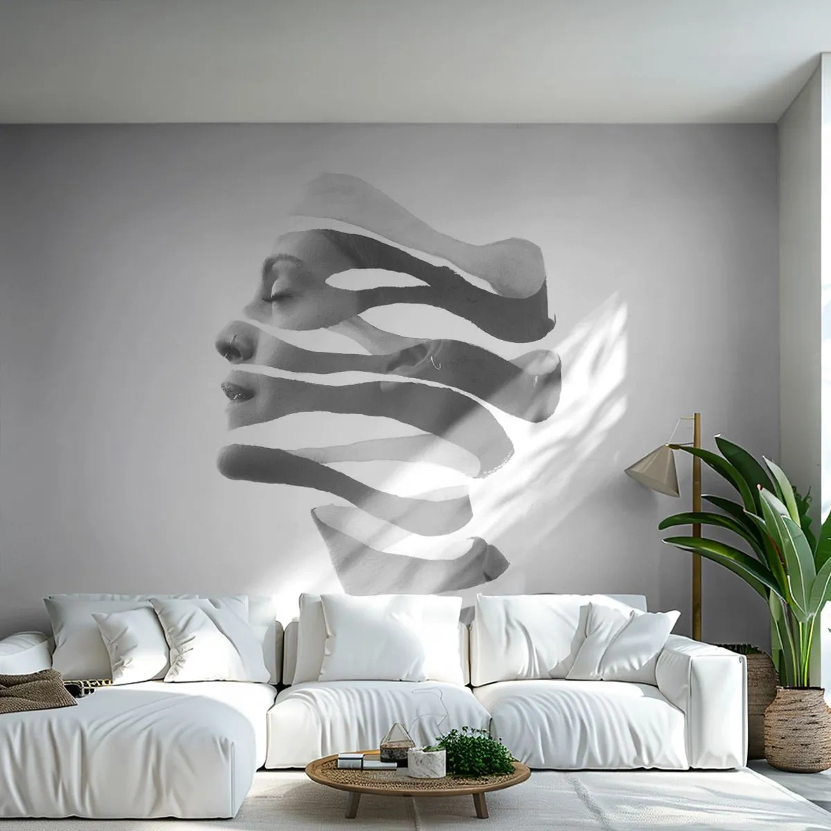 Photo Wallpaper Premium Canvas - Surrealistic Portrait - Abstraction, Piece, Woman - 500x350 cm