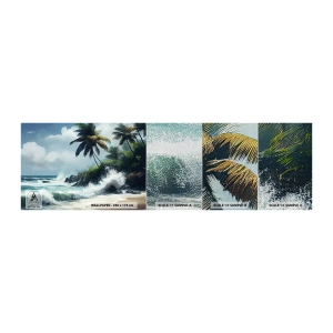 Photo Wallpaper Sample Premium Sand - On a Tropical Shore - Beach, Tropical, Palm - 100x30 cm